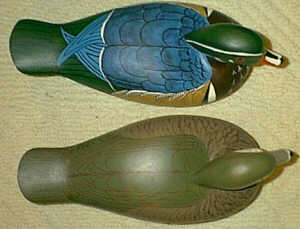 Top View of Wood Ducks by Seneca Creek Decoys