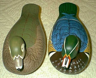 Top Front View of Wood Ducks by Seneca Creek Decoys