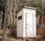 White Siding with Port side window.  Small but convenient!