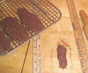 Roll out the mixture with a rolloing pin for uniform strips.